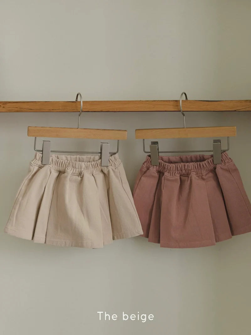 Cotton Pleated Skirt | 簡約純棉半身裙