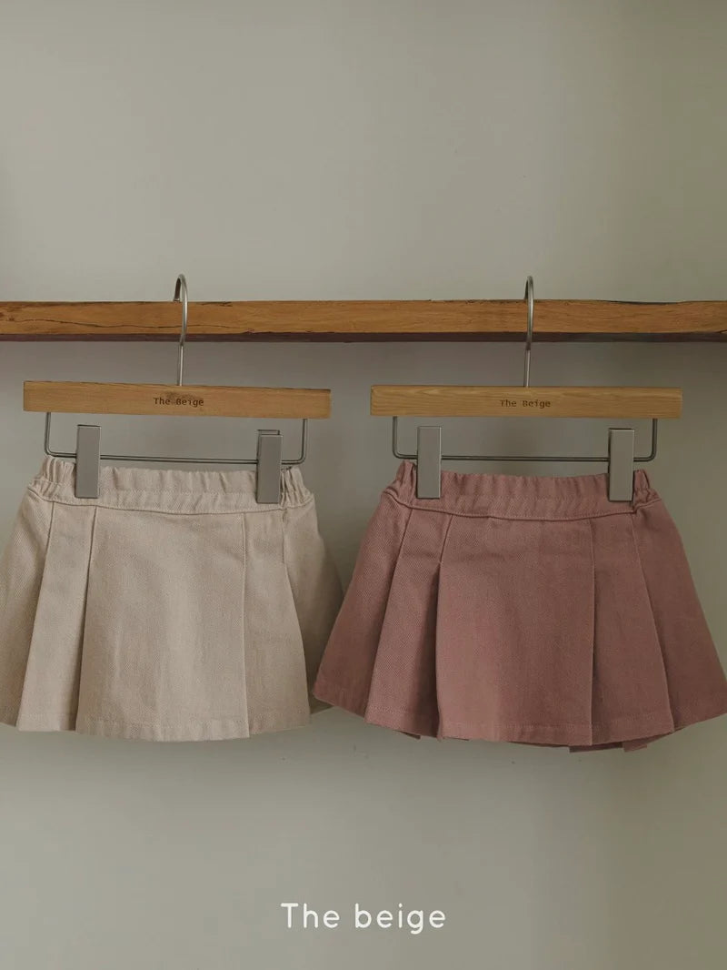 Cotton Pleated Skirt | 簡約純棉半身裙