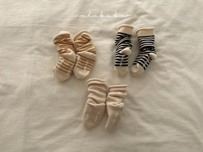 Sunny Combi Socks | 間條長筒襪仔3件套
