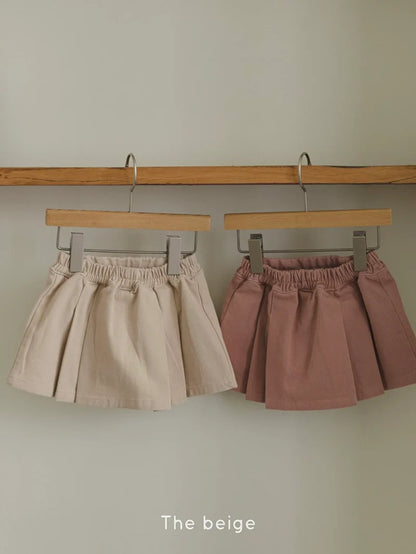Cotton Pleated Skirt | 簡約純棉半身裙