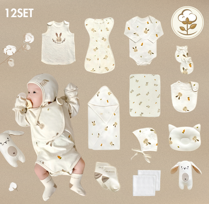 【禮盒🎁】Organic Newborn 12-Gift-Set 有機棉初生嬰兒12件禮盒套裝