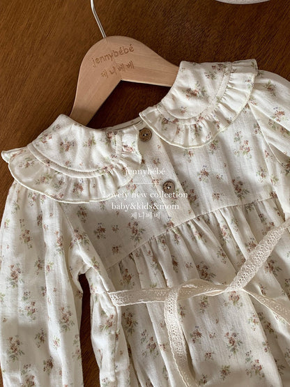 Madeline Floral Rompers | 褶邊碎花連身衣