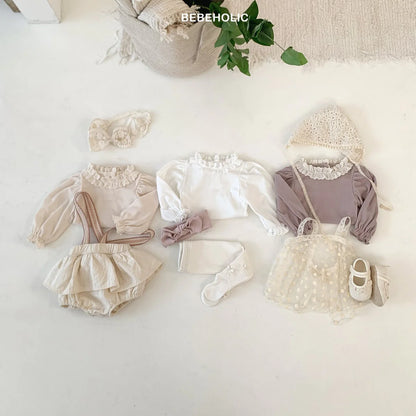 Soft Lace Suit | 羅紋花邊領連身衣