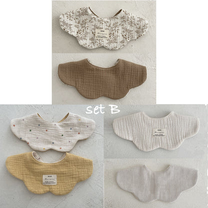 Baby Cotton Bibs Set | 嬰兒雙面口水肩3件套