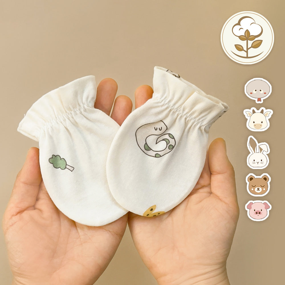 【韓國製🇰🇷】Organic Newborn Mittens 有機棉初生嬰兒手套