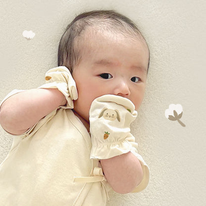 【韓國製🇰🇷】Organic Newborn Mittens 有機棉初生嬰兒手套