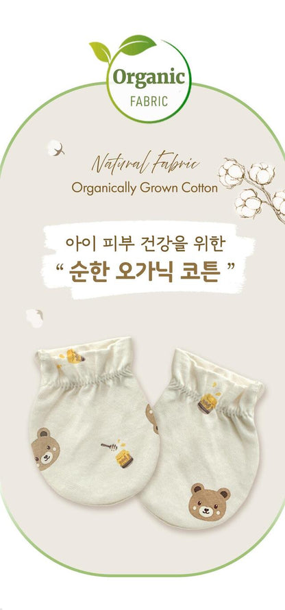 【韓國製🇰🇷】Organic Newborn Mittens 有機棉初生嬰兒手套